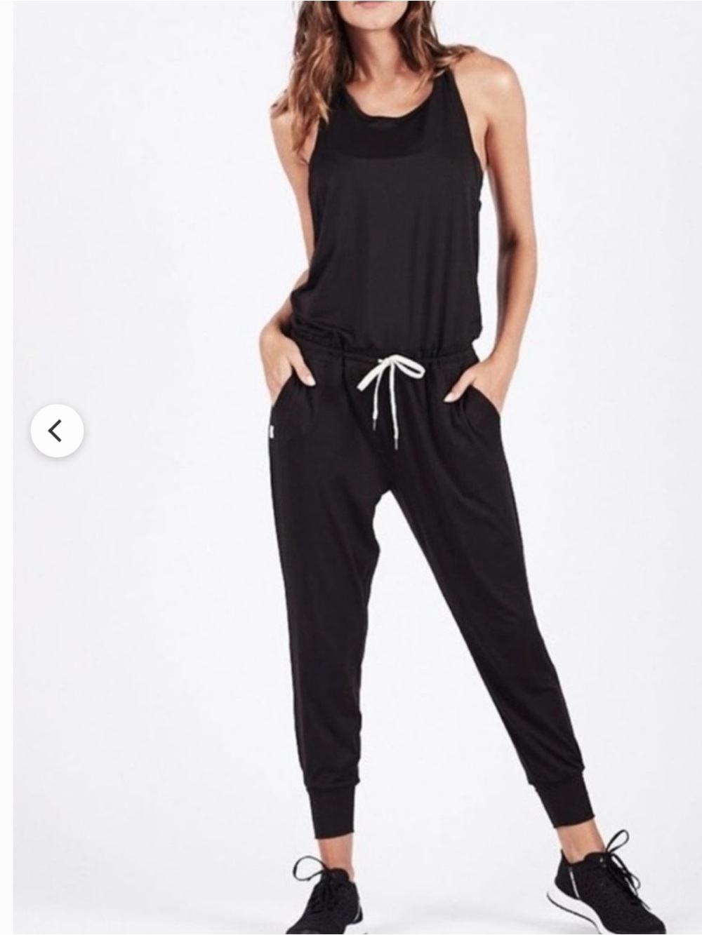 Vuori Luna Sleeveless Drawcord Jumpsuit Size Large